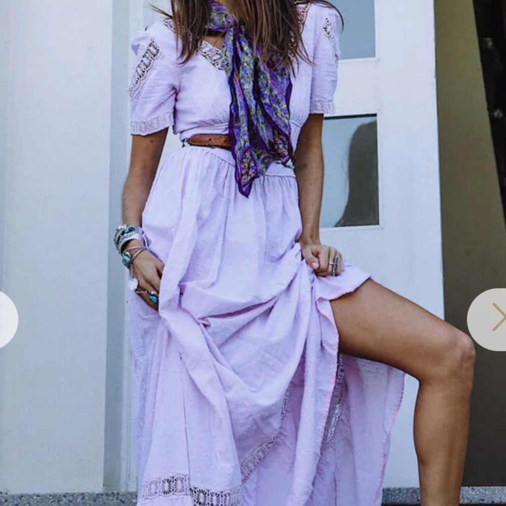Chasing Unicorns Lavender Where the Wild Roses Grow Maxi Dress